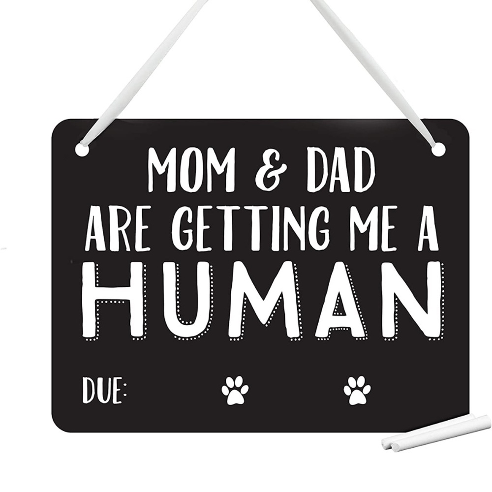 Pregnancy announcement blackboard